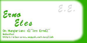 erno eles business card